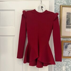 Alexander McQueen Rich Red Knit Top